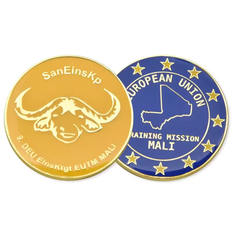 Gold Plated Blank Challenge Medal Coin - Image 3