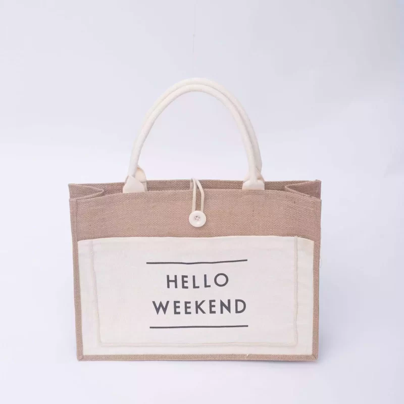 Handbags Jute Bag Logo - Image 4