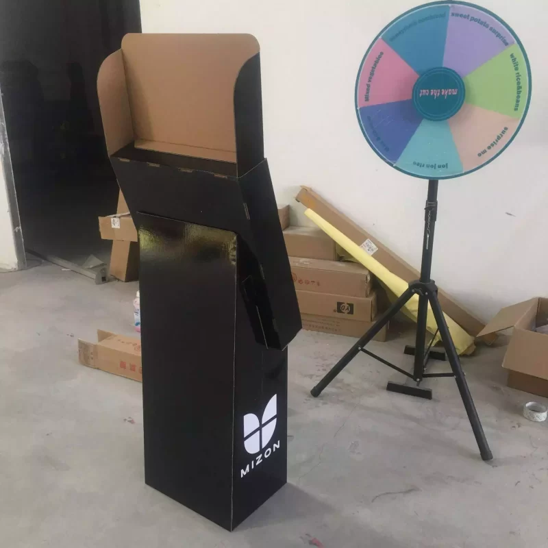 Cardboard Floor Display Paper Stand Rack - Image 3