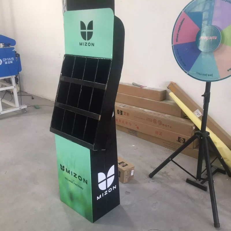 Cardboard Floor Display Paper Stand Rack - Image 4