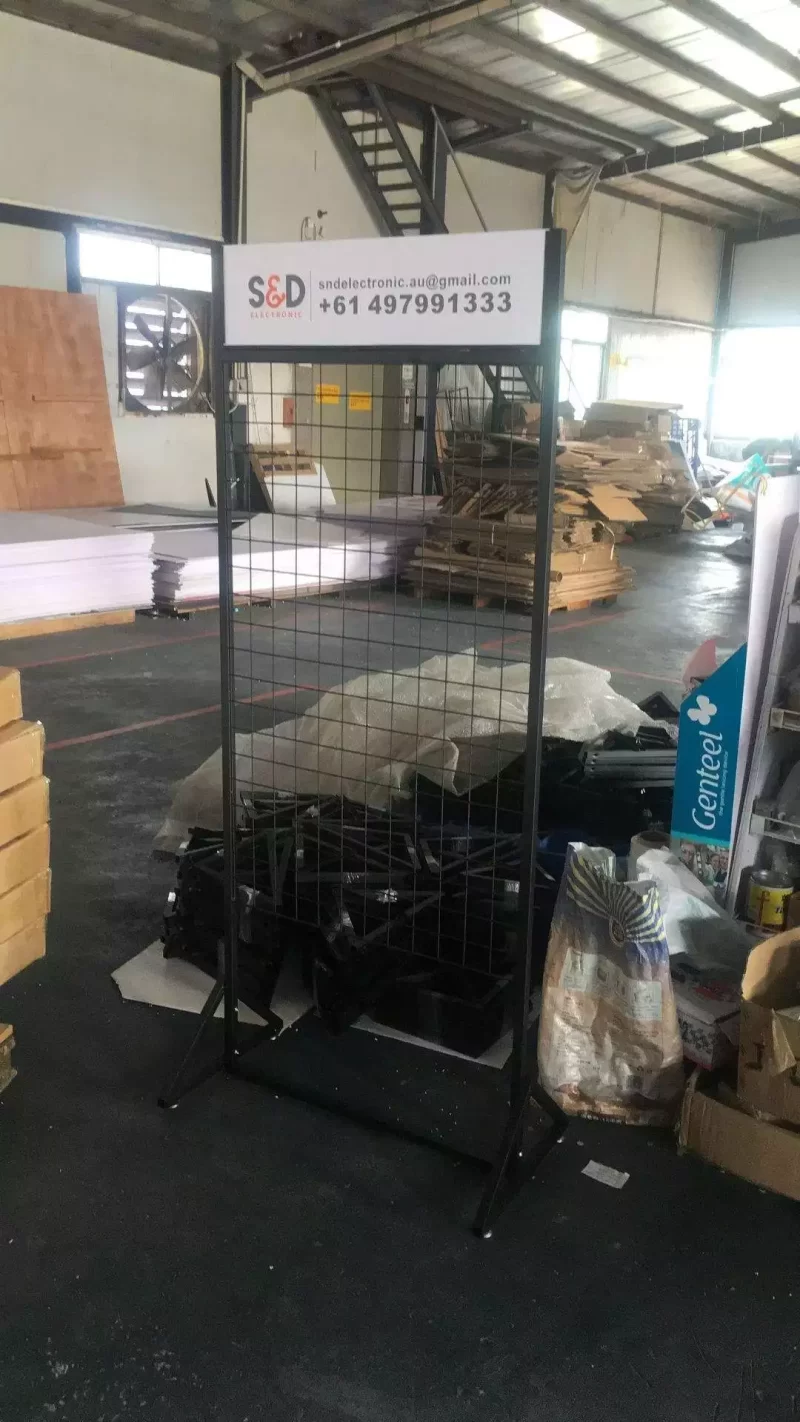 Metal Wire Rack Stand Display with Hooks - Image 2