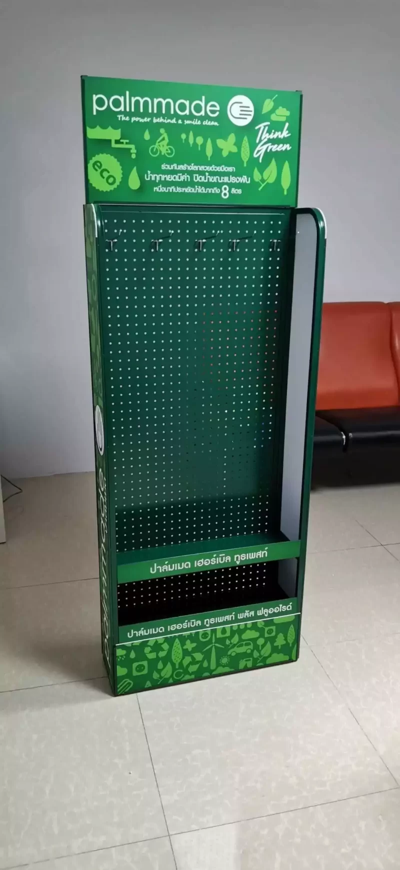 Supermarket Metal Wire Plastic Stand with Hooks - Image 2