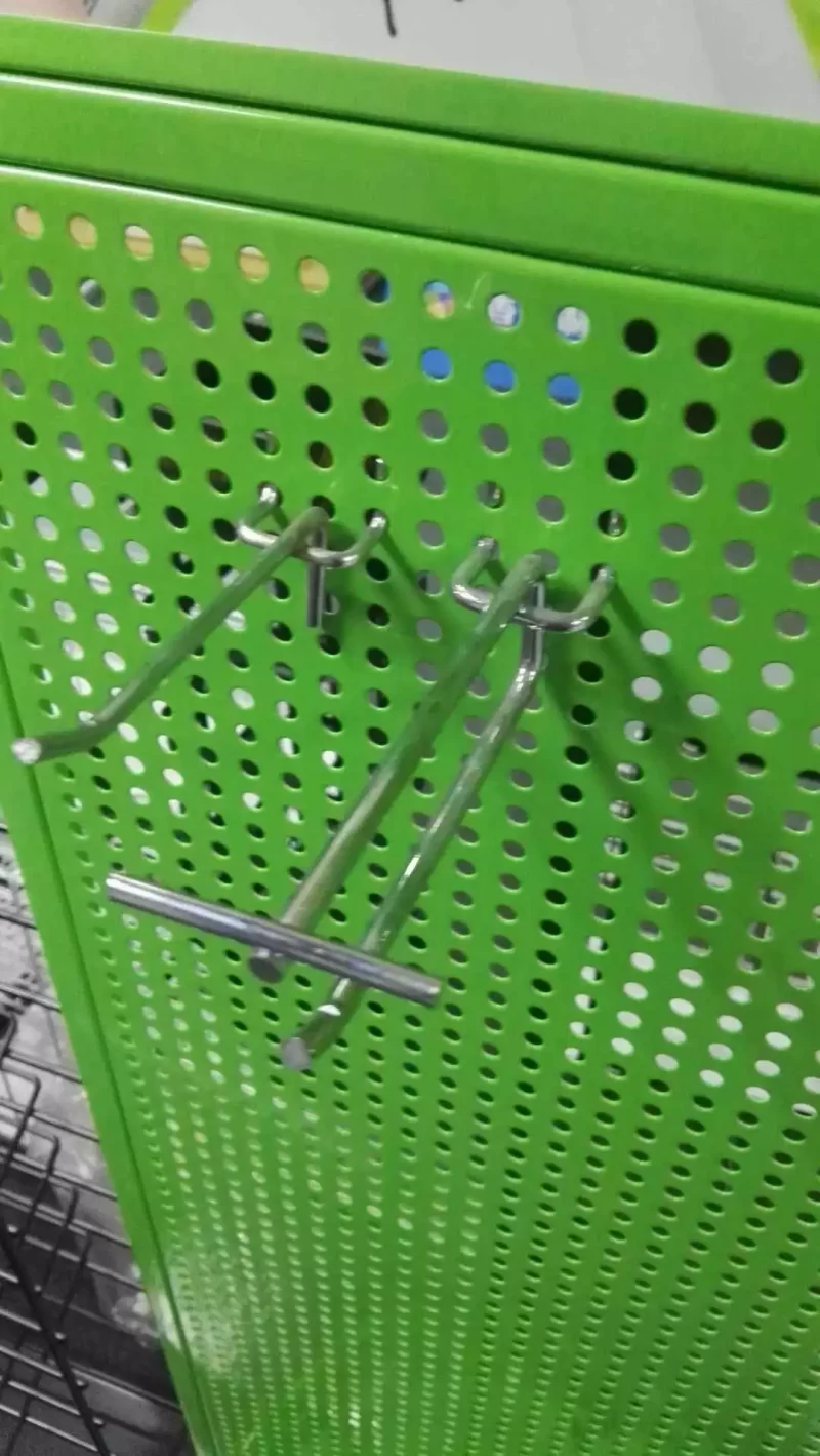 Supermarket Metal Wire Plastic Stand with Hooks - Image 4